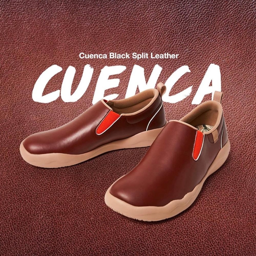NWT UIN Men’s Comfortable SPLIT LEATHER Shoes/Brown/ US8